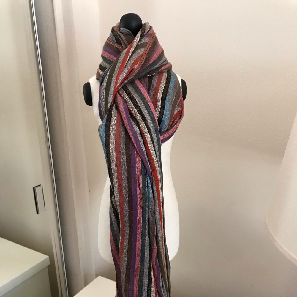Colorful striped scarf